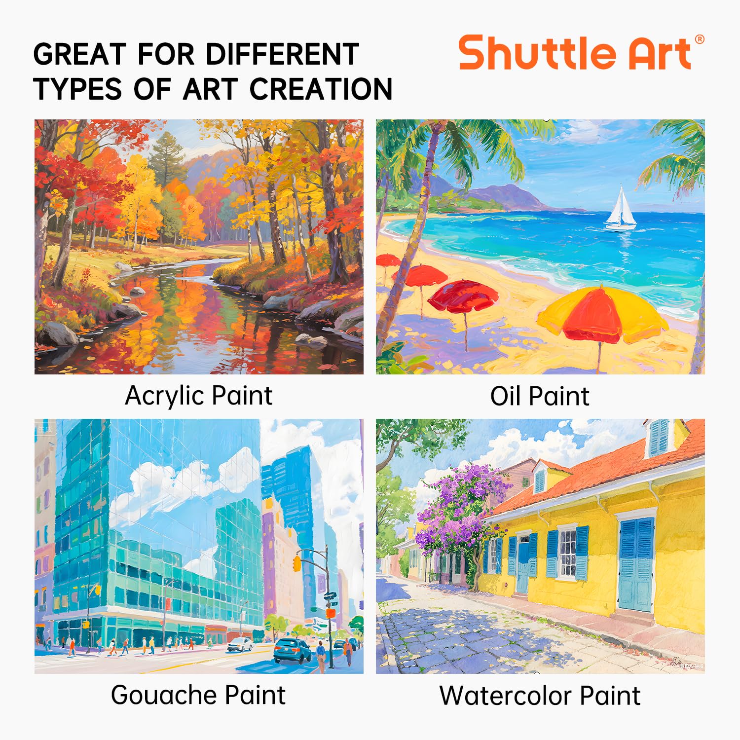 Amazon.com: Shuttle Art 36 Pack Canvas for Painting, 5x7 & 8x10